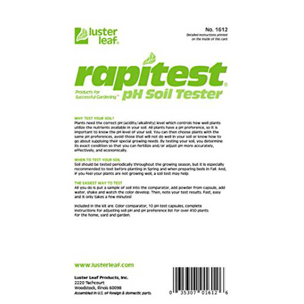 Luster Leaf Rapitest Soil PH Test Kit