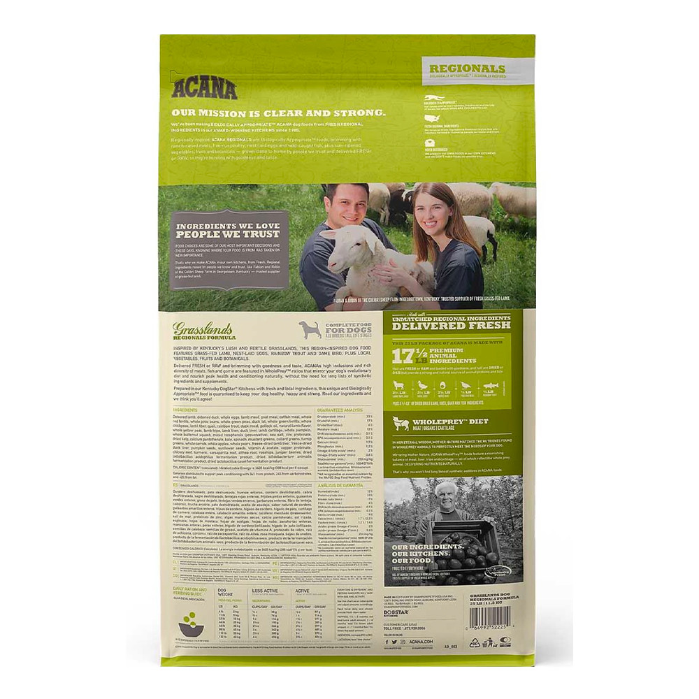 ACANA GrainFree Grasslands Dog Food, 25 lb