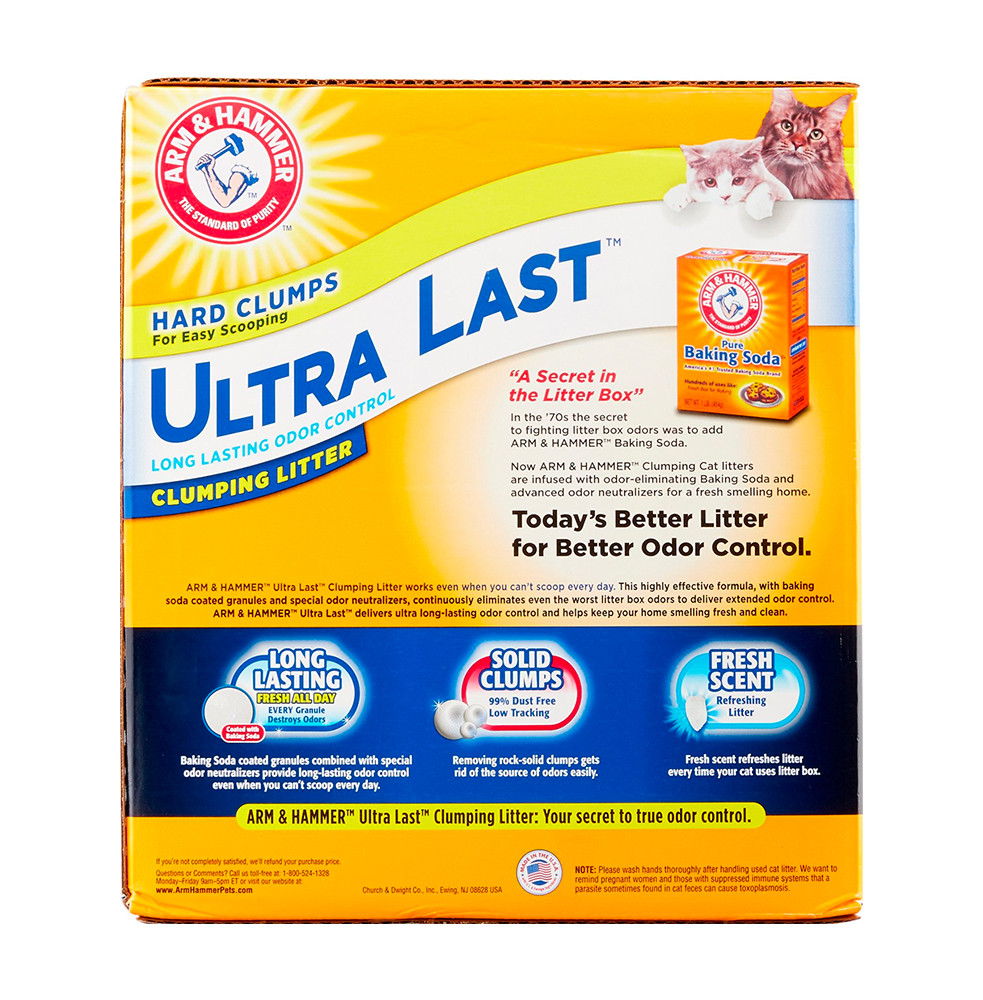Arm & Hammer Ultra Last Scented Clumping Clay Cat Litter, 40 lb Box