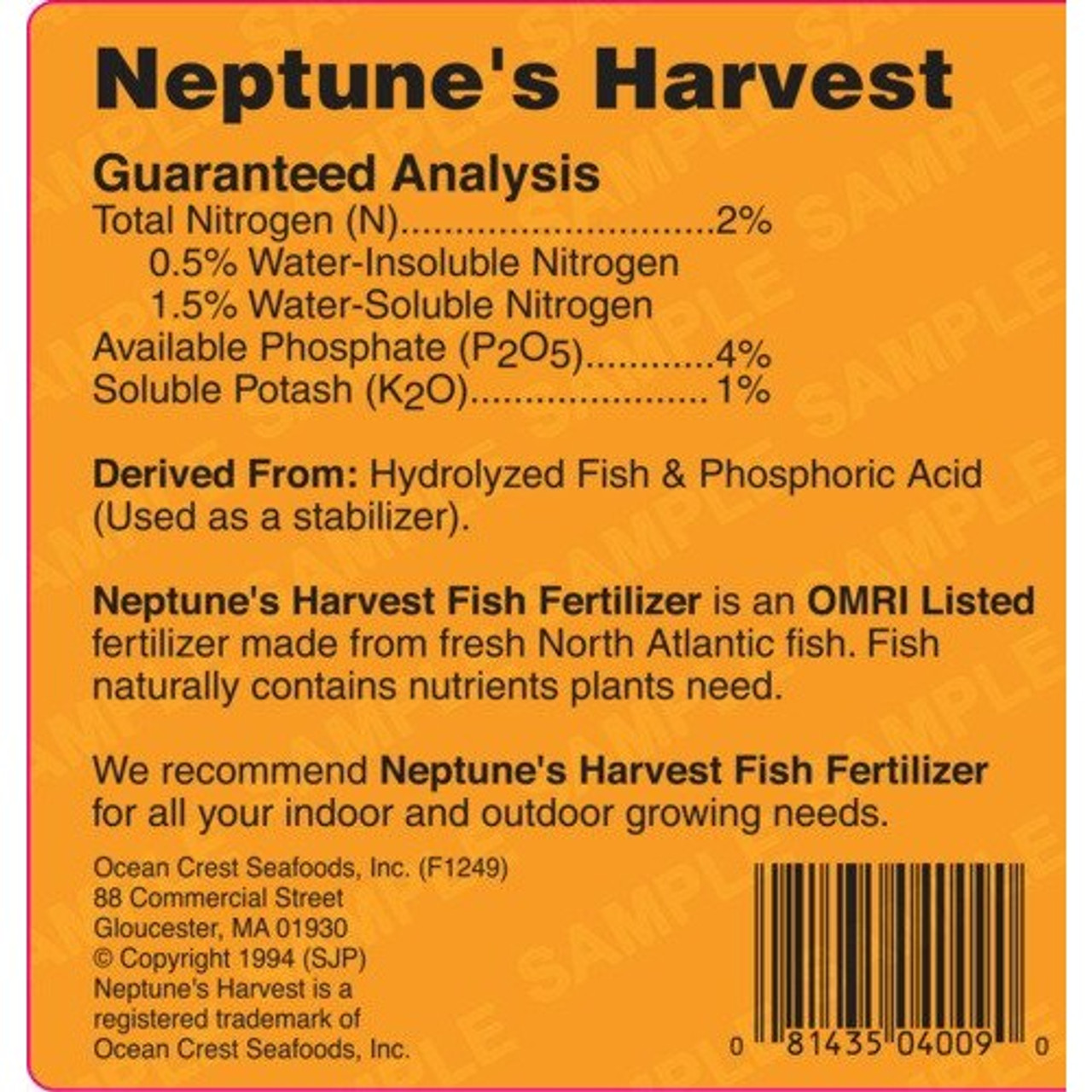 neptunes harvest burn skin