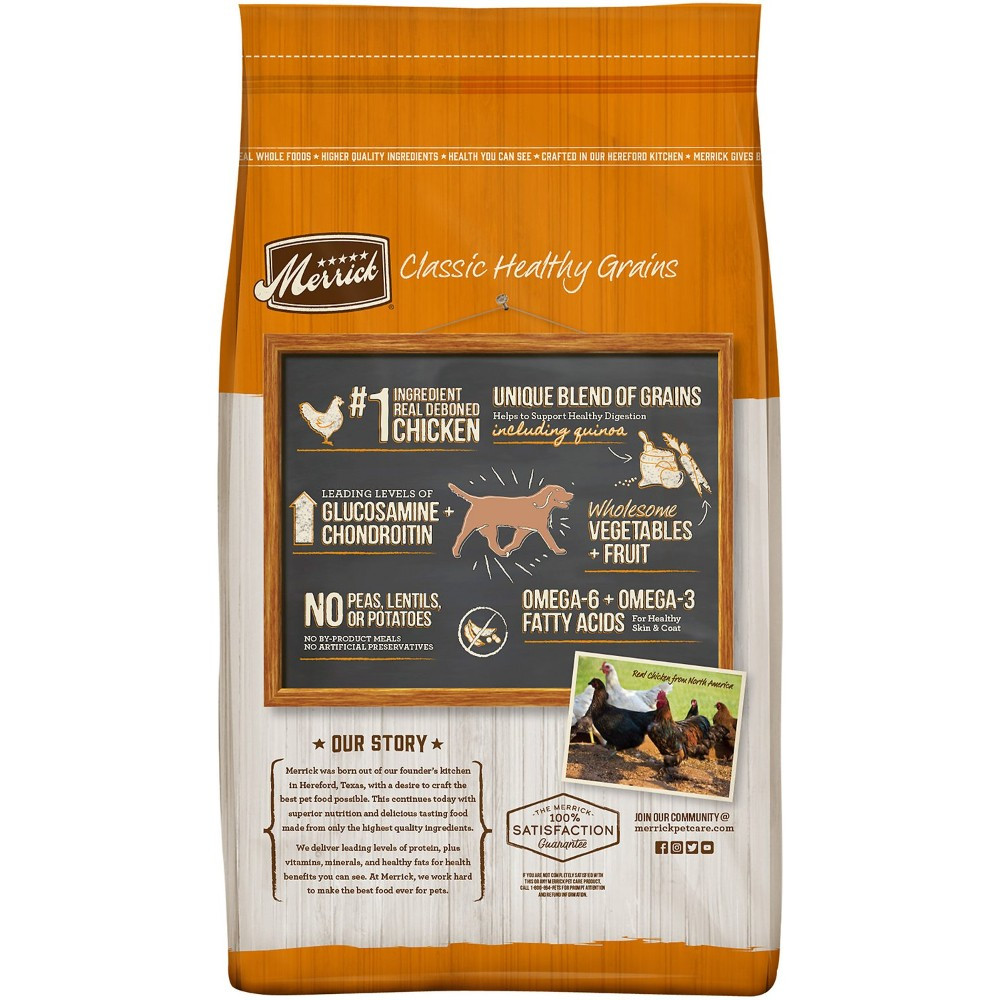 Merrick Classic Healthy Grains Real Chicken + Brown Rice Recipe with