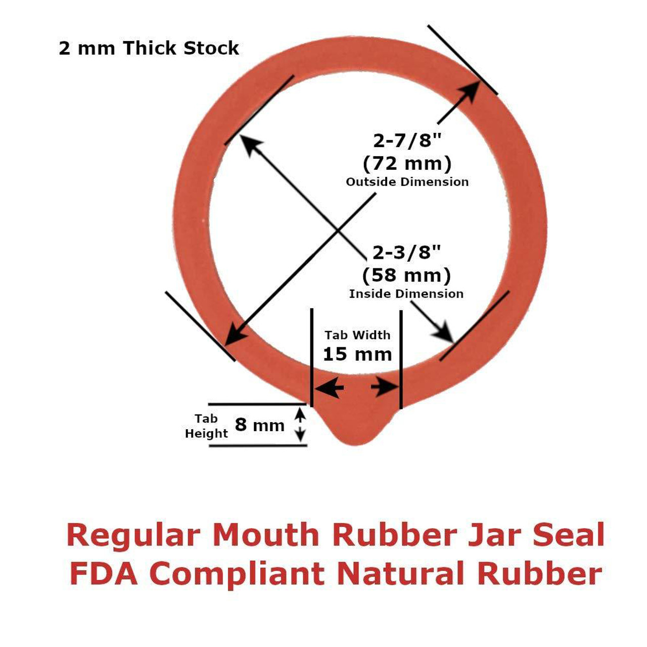 Viceroy Rubber & Plastics Rubber Rings For Wide Mouth Canning Jar, 12 Pack