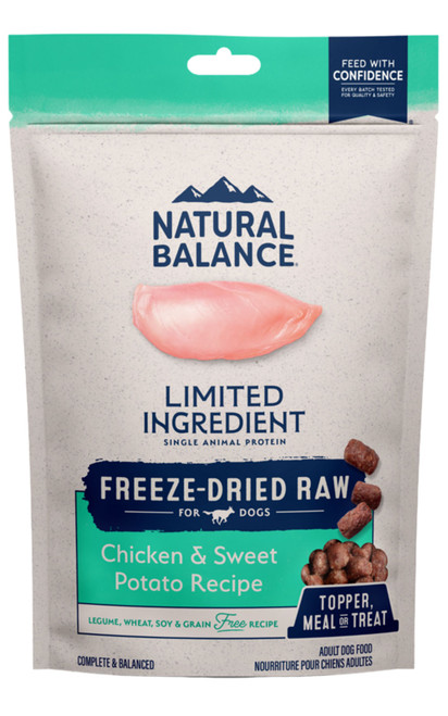 Natural Balance L.I.D. Freeze Dried Raw Chicken & Sweet Potato Recipe Dog Food, 6 oz