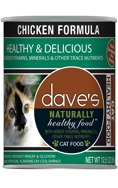 Dave’s Naturally Healthy Grain-Free Chicken Formula Canned Cat Food, 12.5 oz