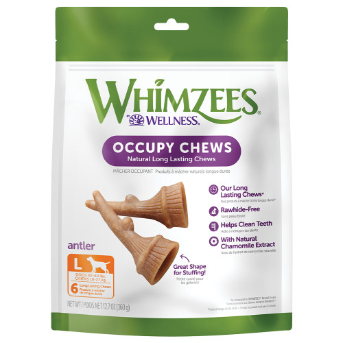 WHIMZEES by Wellness Occupy Antler Natural Grain Free Dental Chews for
