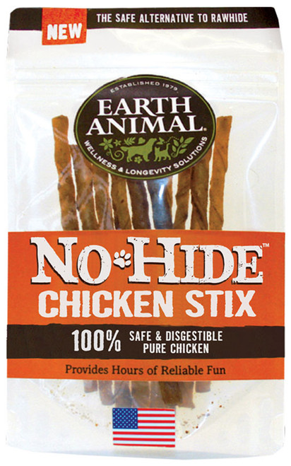 Earth Animal No-Hide Chicken Stix Chews, 10 Pack