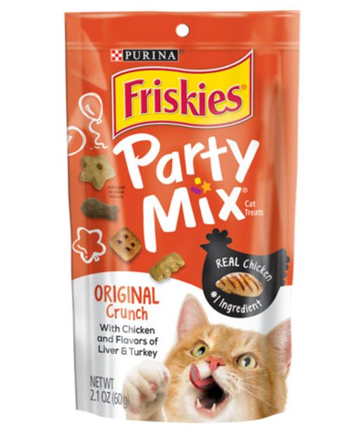 Friskies Party Mix Crunch Original Cat Treats, 2.1 oz
