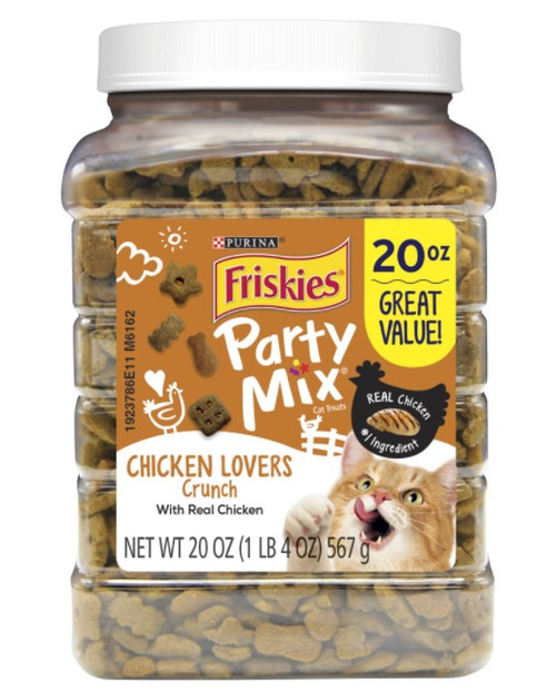 Friskies Party Mix Chicken Lovers Crunch Cat Treats, 20 oz