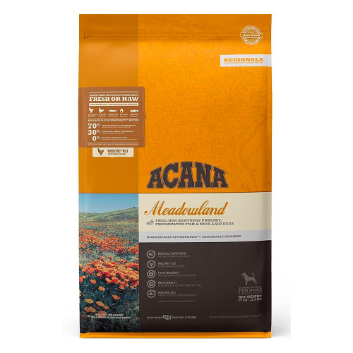 Acana meadowland dog food 25lb Clearance