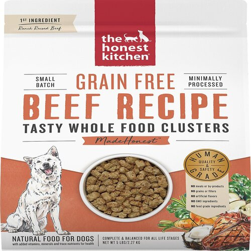 The Honest Kitchen GrainFree Whole Food Clusters Beef Dry Dog Food, 5