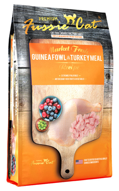 Fussie Cat Market Fresh Grain-Free Guinea Fowl & Turkey Meal Recipe Dry Cat Food, 2 lb