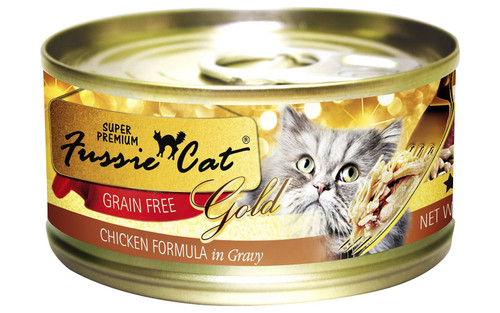 Fussie Cat Super Premium Grain Free Chicken Canned Cat Food, 5.5 oz