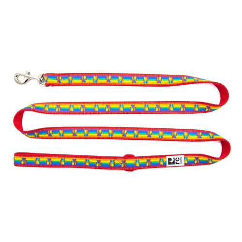 RC Pet Dog Leash Rainbow Paws, ¾ in x 6 ft