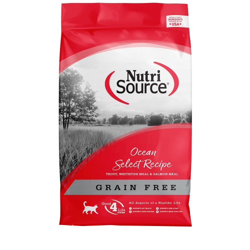 NutriSource Ocean Select Recipe Grain-Free Dry Cat Food, 2.2 lb
