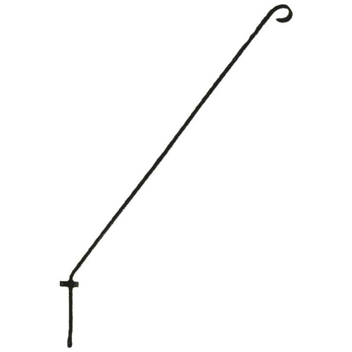 Single Arm Angled & Downturned Fence & Deck Rail Hook, 30"