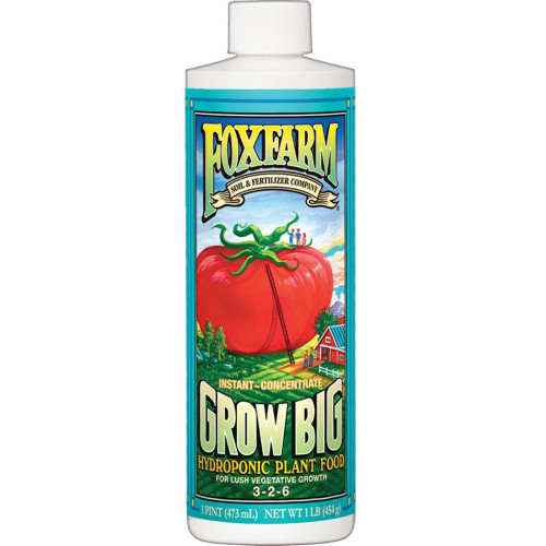 FoxFarm Grow Big Hydroponic Concentrated Plant Food 3-2-6, 32 oz