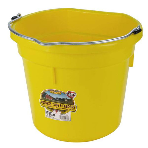 Flat Back Yellow Bucket, 20 quart