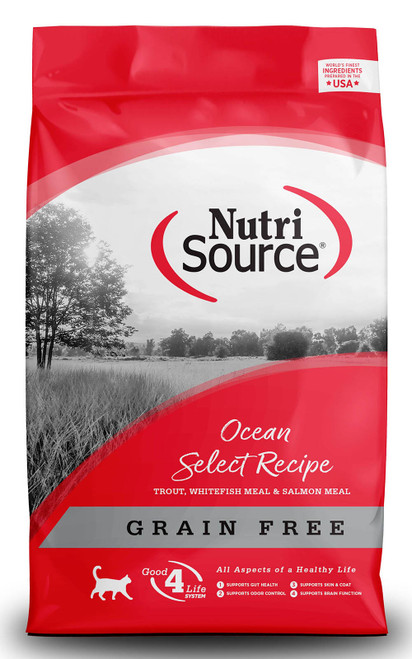 NutriSource Ocean Select Recipe Grain-Free Dry Cat Food, 6.6 lb
