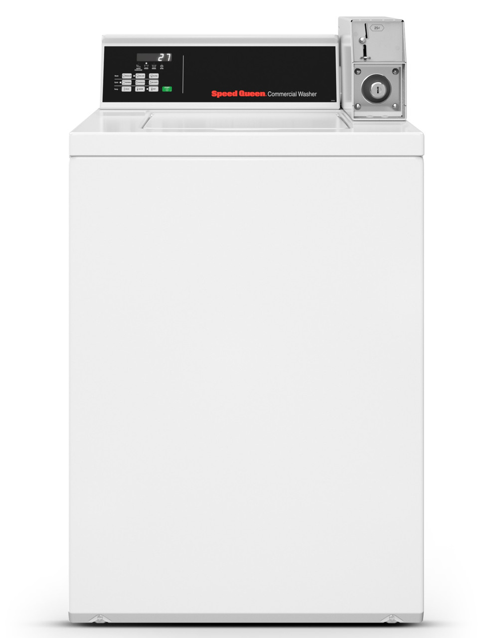 Built for Reliable Performance
Speed Queen’s two-speed top load washer, defined by its simplicity
and its performance, provides everything you need to get the job done
– and nothing you don’t. Speed Queen’s top load washer combines
heavy-duty construction with reliable operation proven to stand
the test of time. Speed Queen® washers provide maximum energy
efficiency and long-lasting performance.
• Touch pad control with sound annunciator
• 27 cycle selections
