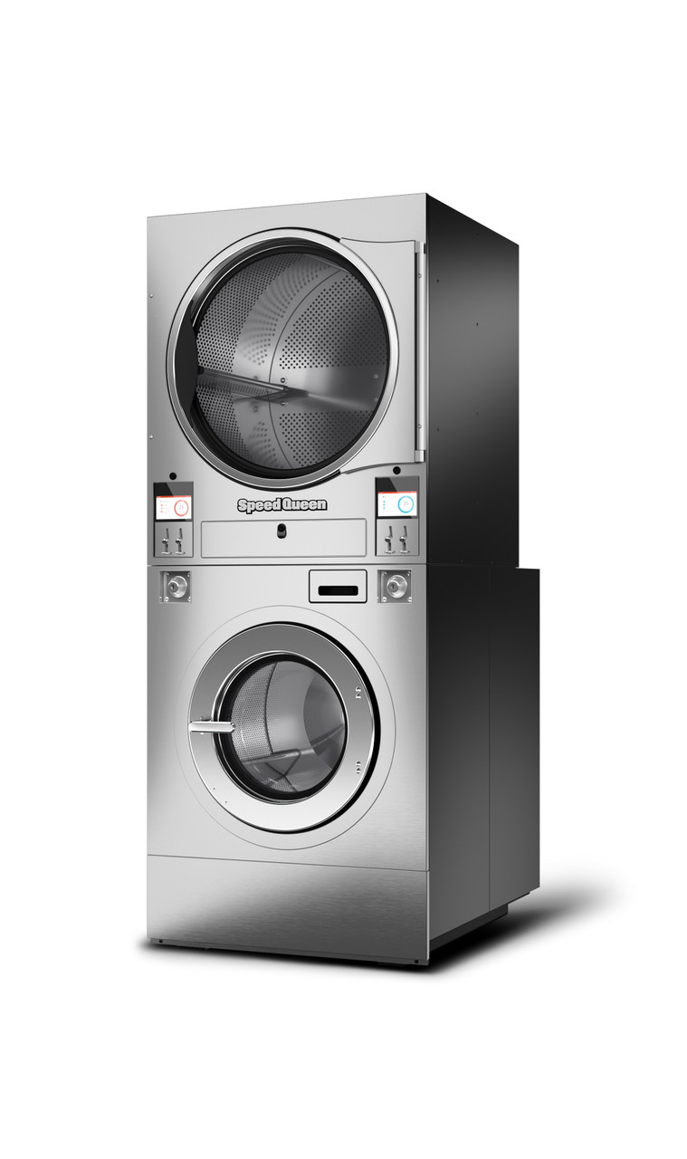 SST030NVCAXS3YE000 Speed Queen Commercial Multi-Housing Stacked Washer-Extractor/Tumble Dryers With Quantum Touch Controls