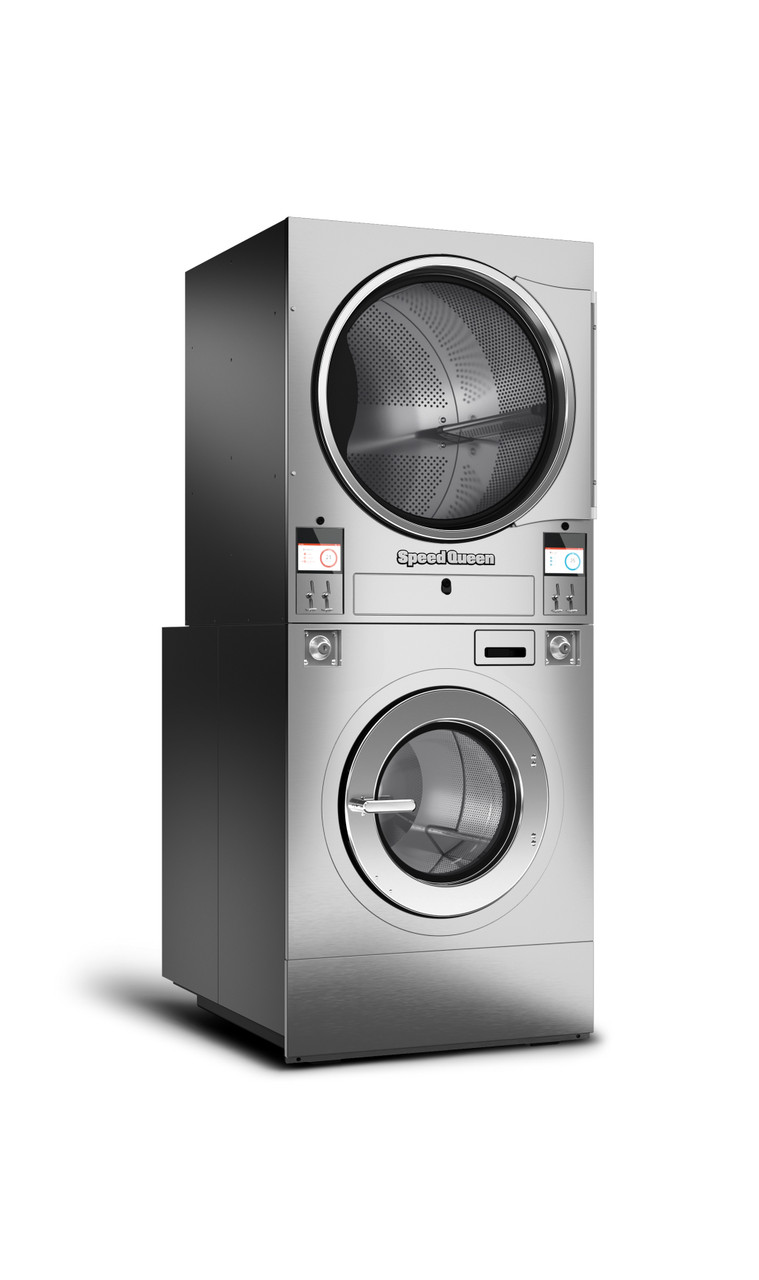 SST030NVCAXS3YE000 Speed Queen Commercial Multi-Housing Stacked Washer-Extractor/Tumble Dryers With Quantum Touch Controls