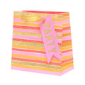 Petite Embellished Gift Bag - Party Stripe
