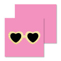 Gift Enclosure Card - Heart Glasses