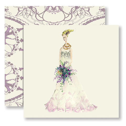 Gift Enclosure Card - Lavendar Bride