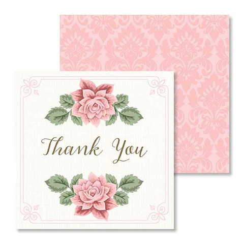 Gift Enclosure Card - Rosy Thank You
