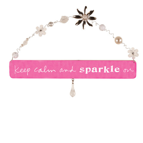 Large Artisan Plaque - Keep Calm & Sparkle On