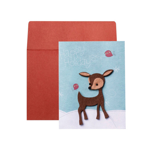 Cozy Christmas Cards - Stitched Blitzen