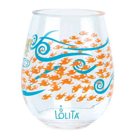 Stemless Acrylic Wine Drinkware Set - Fish Out of Water