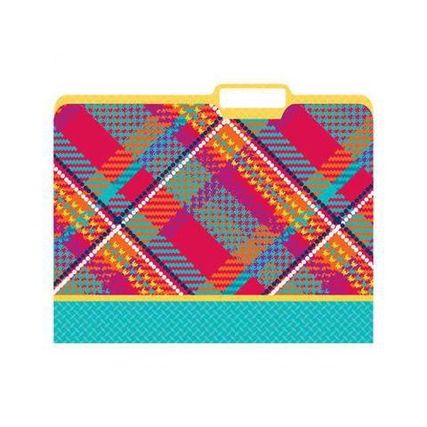 Plaid Attitude File Folders