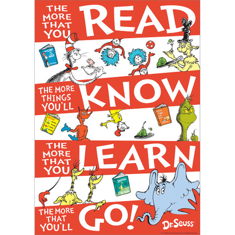 Dr. Seuss™ The More you Read Poster 13"x19"