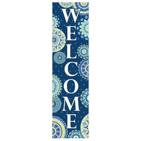 Blue Harmony Welcome Vertical Banner