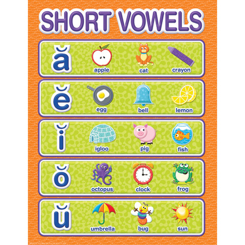 Color My World Short Vowels Chart
