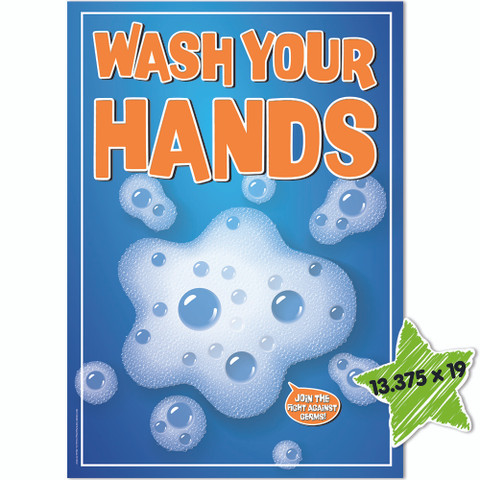 Wash Your Hands Poster 13" x 19"