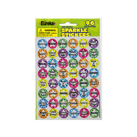 Success Circles Sparkle Stickers