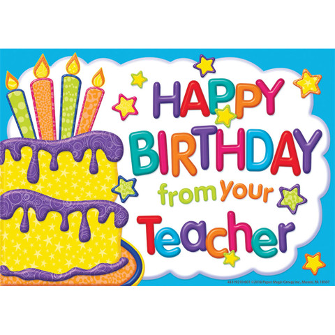 Color My World Birthday Teacher Cards