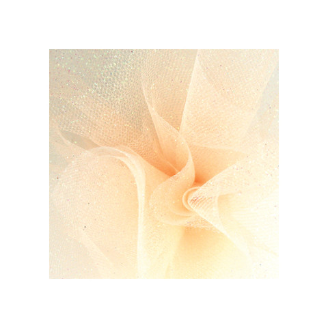 Offray Sparkle Tulle Peach