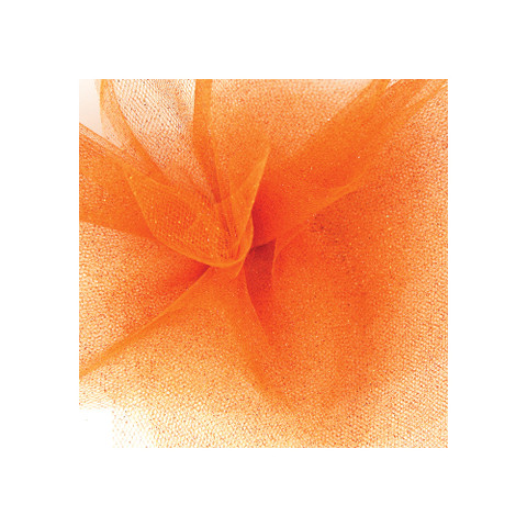 Offray Sparkle Tulle Orange