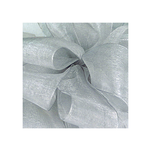 Offray Simply Sheer Asiana Ribbon Silver