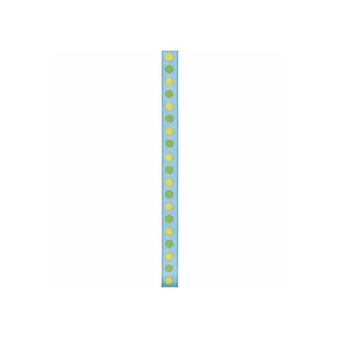 Offray Sheer Dippy Dot Pattern Ribbon Turquoise