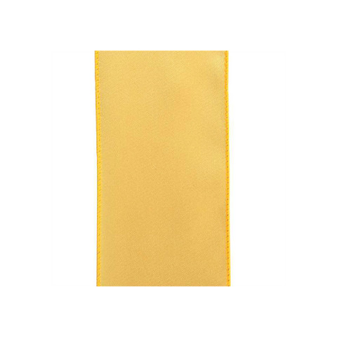 Offray Satin Wired Edge Ribbon Yellow Chiffon