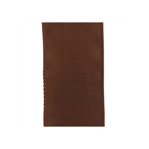Offray Satin Wired Edge Ribbon Milk Chocolate