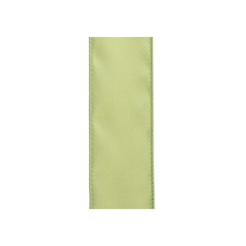 Offray Satin Wired Edge Ribbon Clean Green