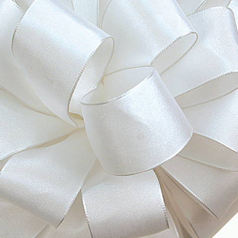 Offray Revogue Wired Edge Ribbon White