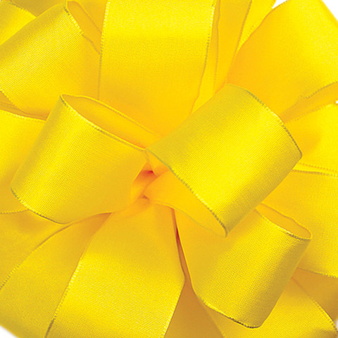 Offray Revogue Wired Edge Ribbon Bright Yellow