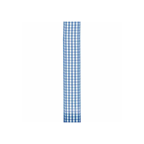 Offray Microcheck Checkered Print Ribbon Royal