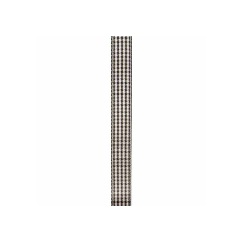Offray Microcheck Checkered Print Ribbon Black